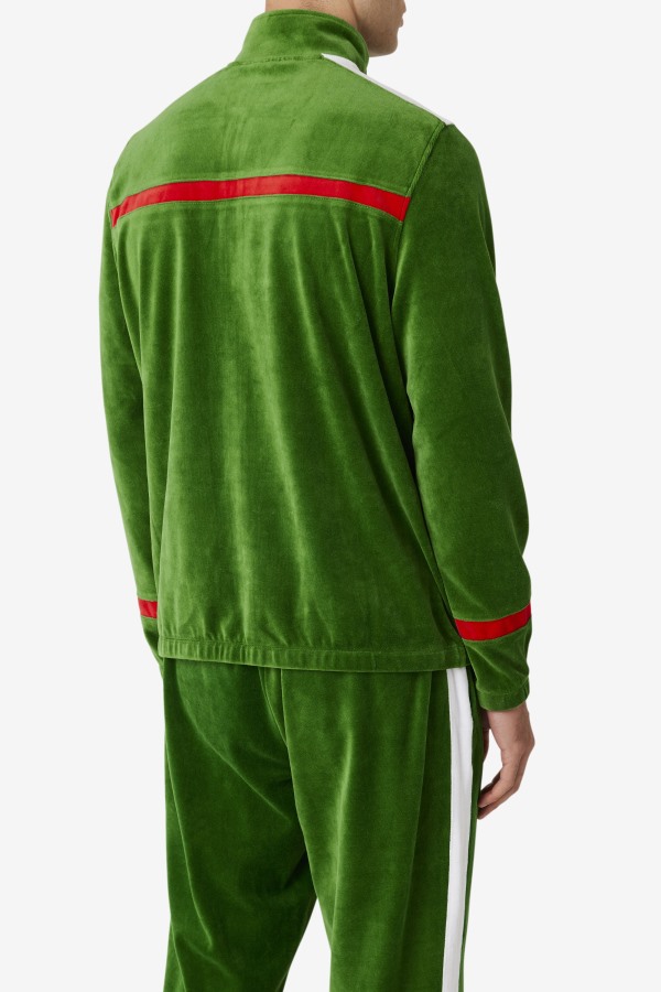 Fila Outlets Formal Garden/White/Red Ravid Velour Jacket