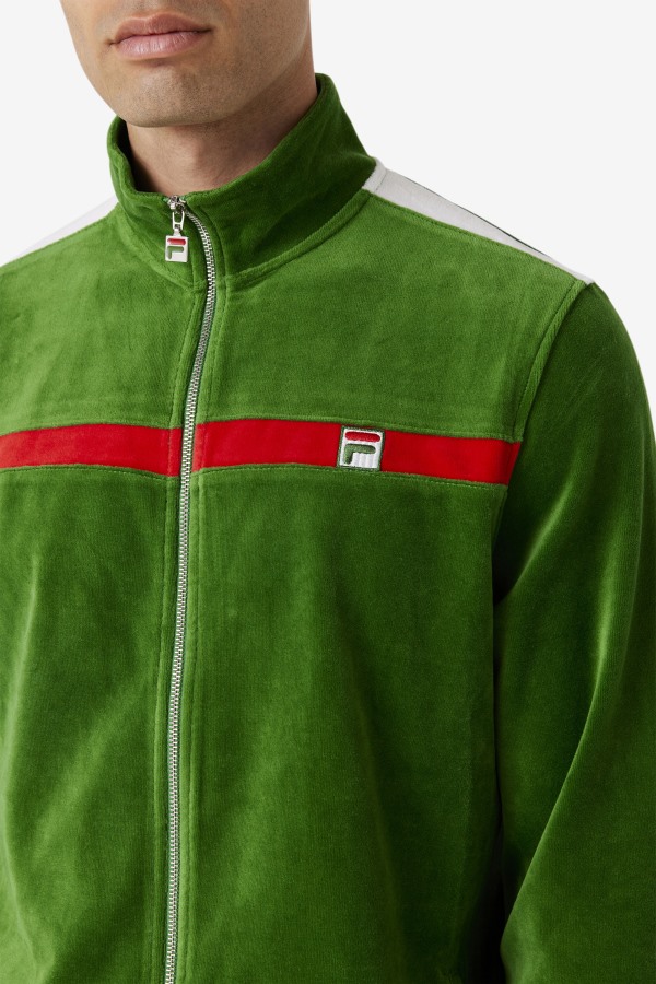 Fila Outlets Formal Garden/White/Red Ravid Velour Jacket