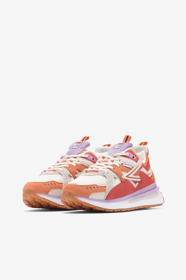 Women\'s Sandenal Fila Outlets White/Orange/Cayenne