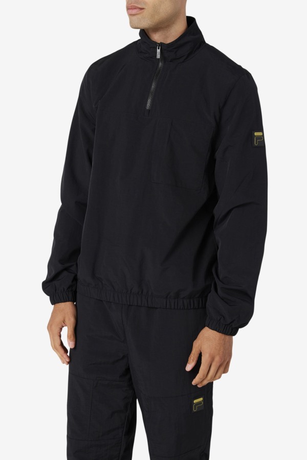 Magnus 1/4 Zip Track Jacket Black Fila Outlets