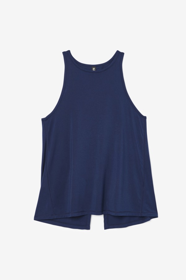 Fila Outlets Navy Fi-Lux Open Back Tank Top