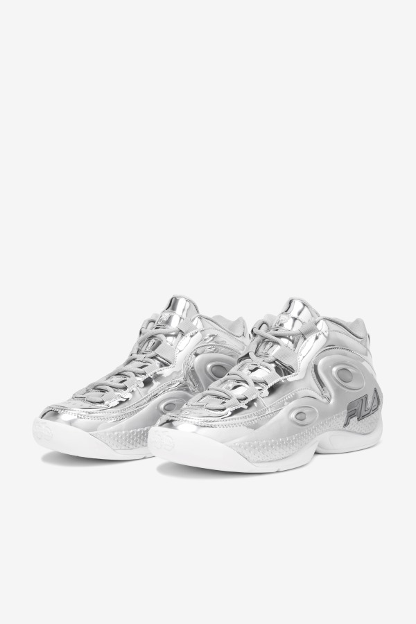 Metallic Silver Fila Outlets Grant Hill 3 Metallic