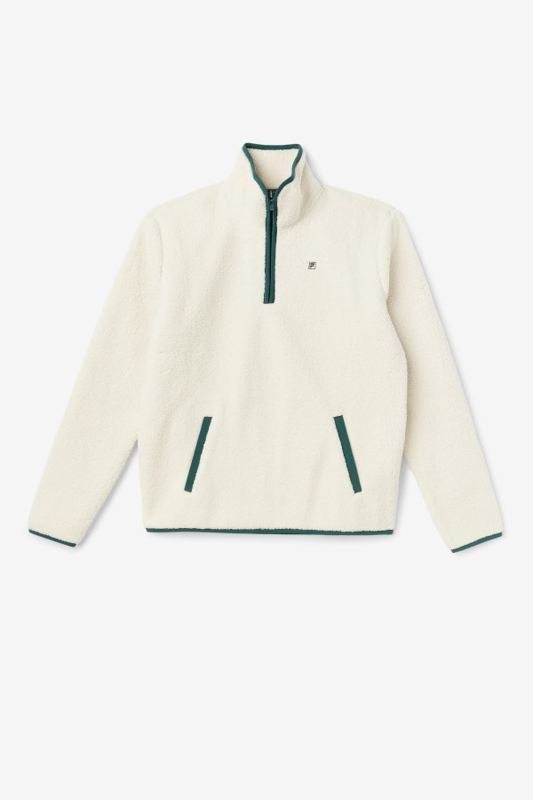 Fila Outlets Kyomi Quarter Zip Pullover Tofu/Forest Biome