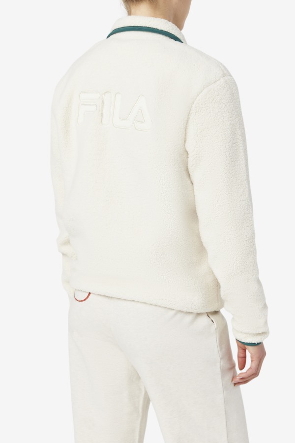 Fila Outlets Kyomi Quarter Zip Pullover Tofu/Forest Biome