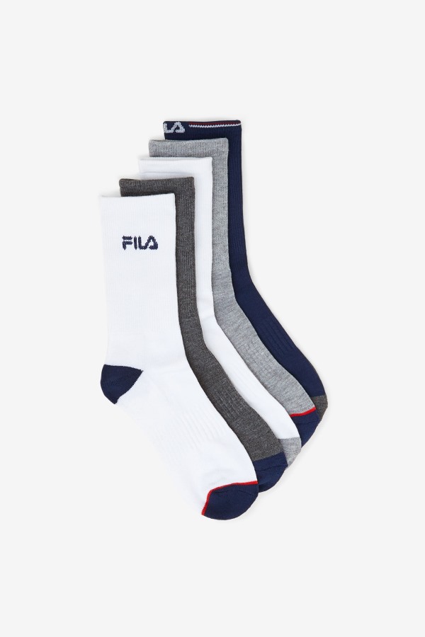 Fila Outlets Multi Kids' Crew Sock 6-Pack