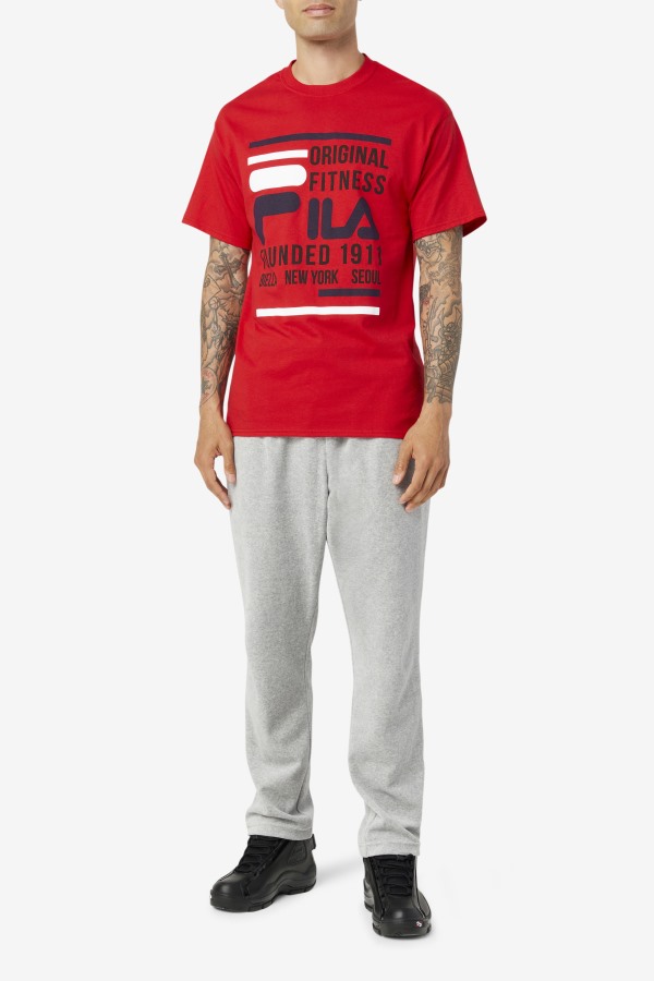 Red/Navy/White Original Fitness Tee Fila Outlets