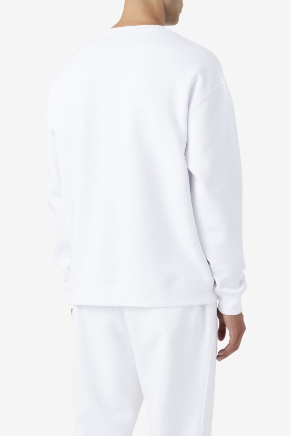 White Fila Outlets 2Pac Fleece Patch Crew