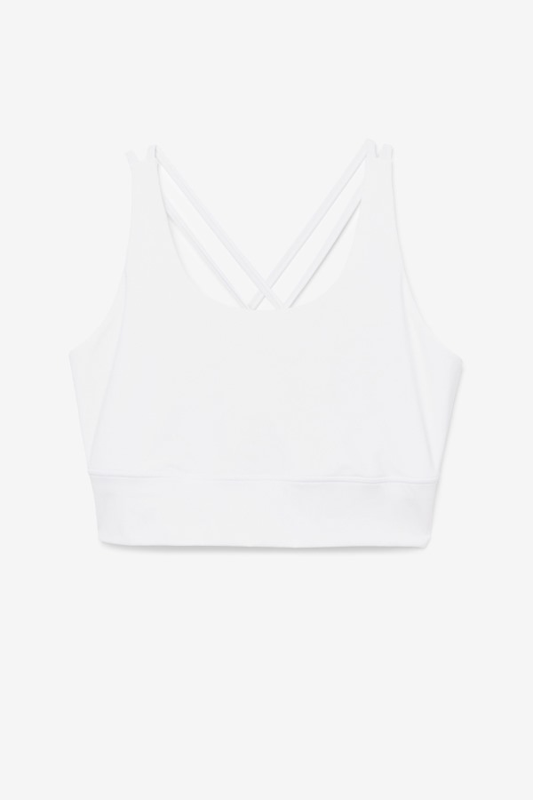 Uplift Cross Back Bra Top Fila Outlets White
