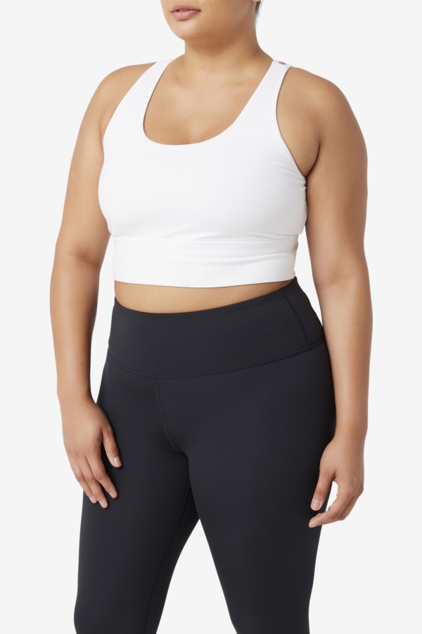 Uplift Cross Back Bra Top Fila Outlets White