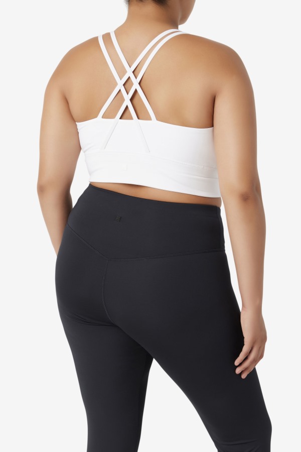 Uplift Cross Back Bra Top Fila Outlets White