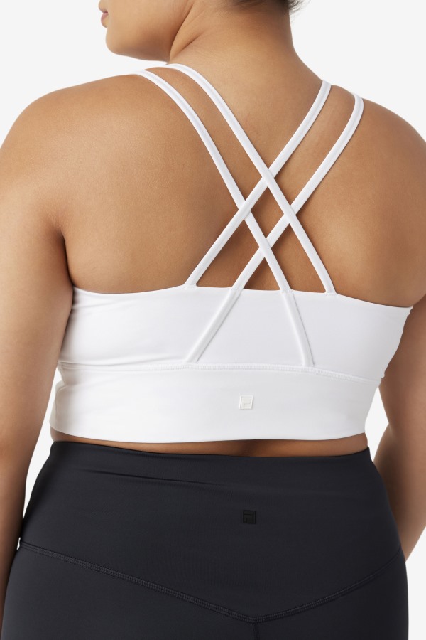 Uplift Cross Back Bra Top Fila Outlets White