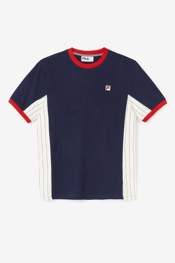 Warner Tee Peacoat/White/Red Fila Outlets