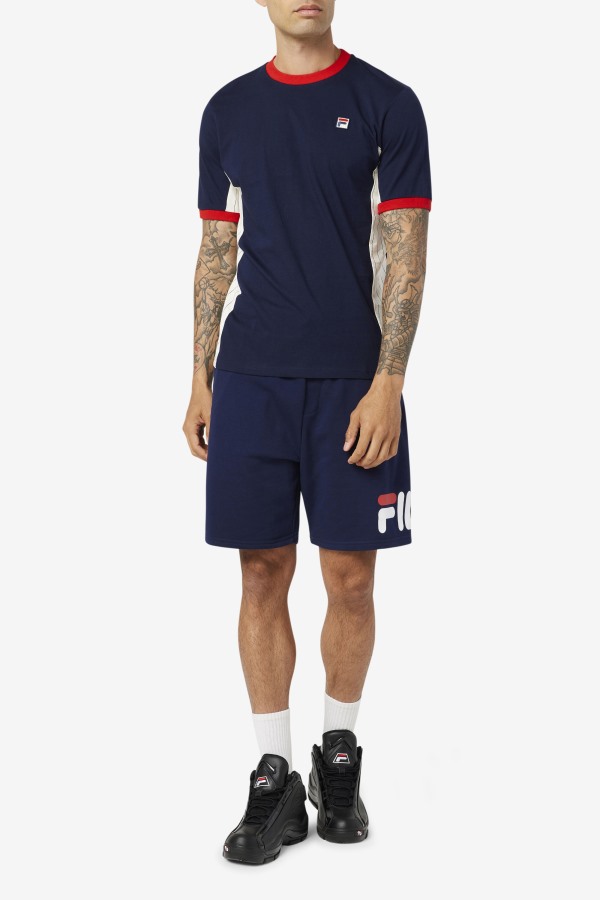 Warner Tee Peacoat/White/Red Fila Outlets