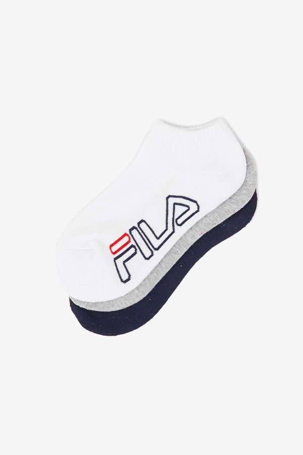 Grey Multi Fila Outlets Women\'s Speckle Stripe No Show Sock 3-Pack