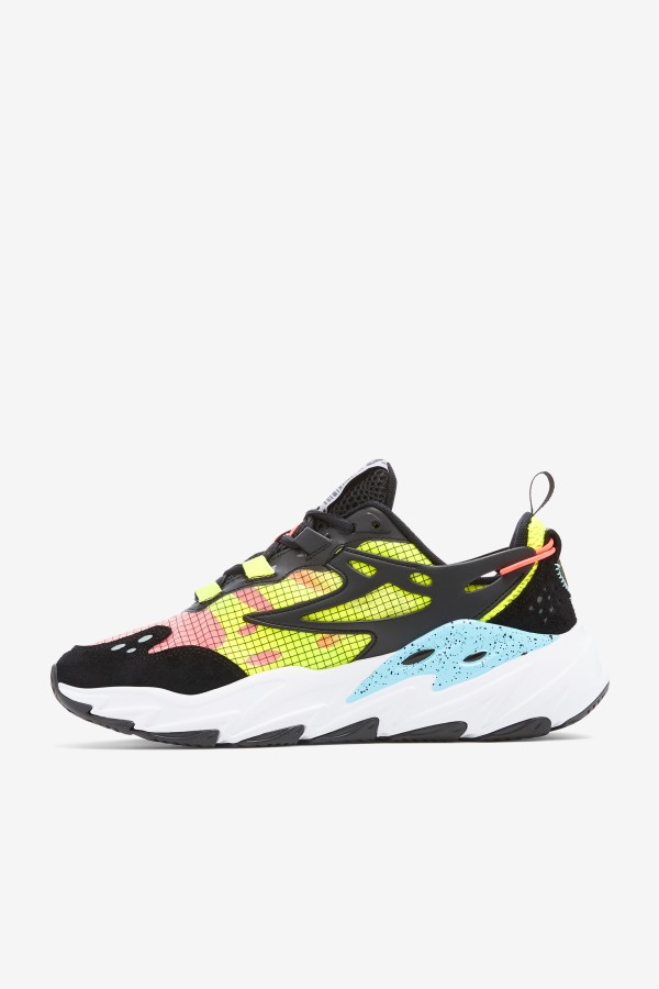 Fila Outlets Black/White/Yellow Men\'s Ray Tracer Evo
