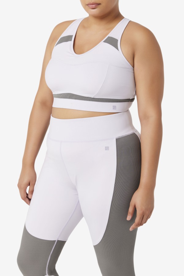 Lavender Blue/Gargoyle Uplift Racerback Sports Bra Fila Outlets