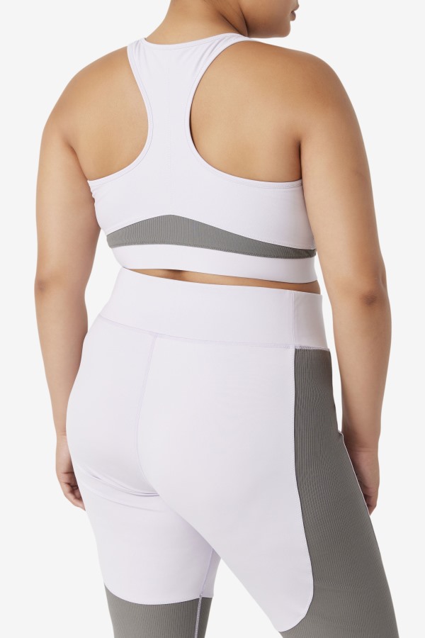 Lavender Blue/Gargoyle Uplift Racerback Sports Bra Fila Outlets