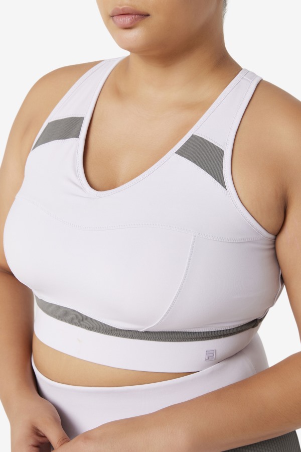 Lavender Blue/Gargoyle Uplift Racerback Sports Bra Fila Outlets