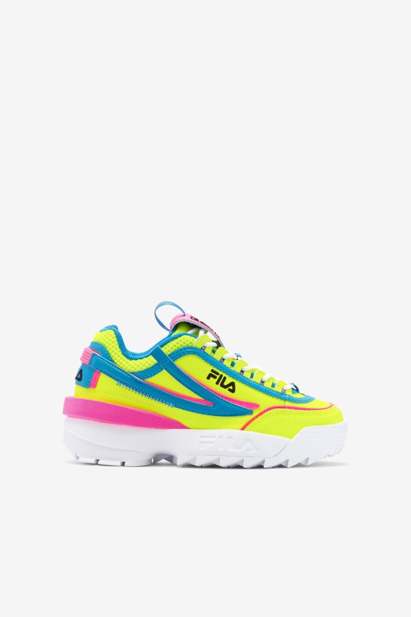 Fila Outlets Big Kids' Disruptor 2 Exp Yellow/Atomic Blue/Pink