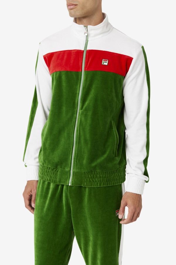 Brice Velour Jacket Formal Garden/White/Red Fila Outlets