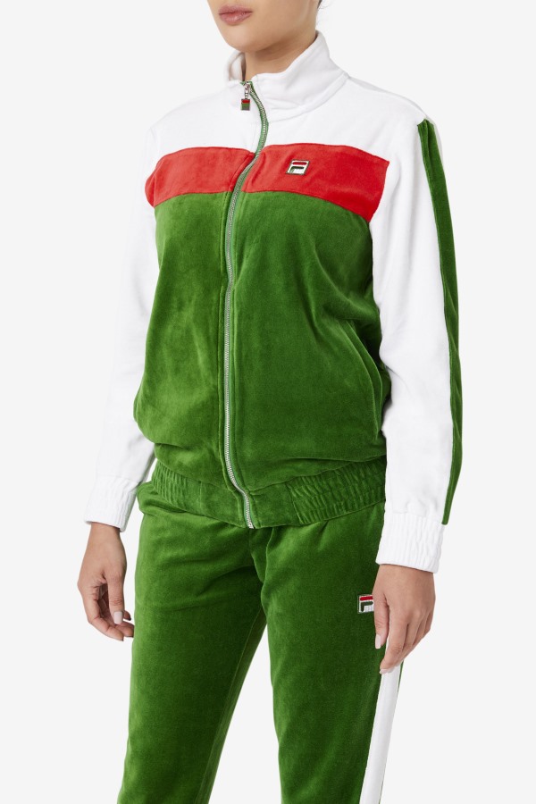 Brice Velour Jacket Formal Garden/White/Red Fila Outlets