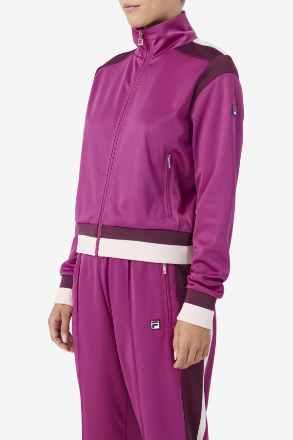 Rouge/Grape Wine/Potpourri Fila Outlets Sandy Track Jacket