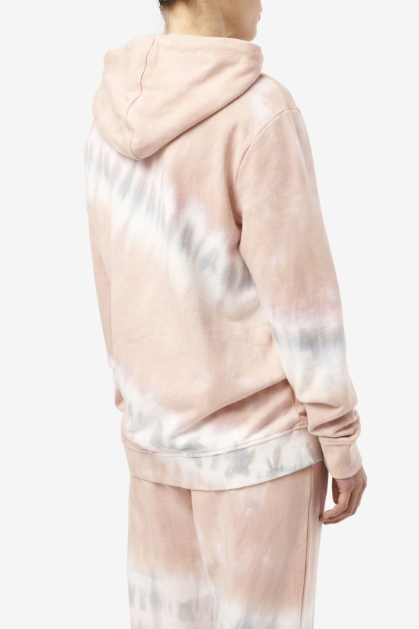 Fila Outlets Aerolynn Tie Dye Hoodie Gardenia/White/Belgian Block