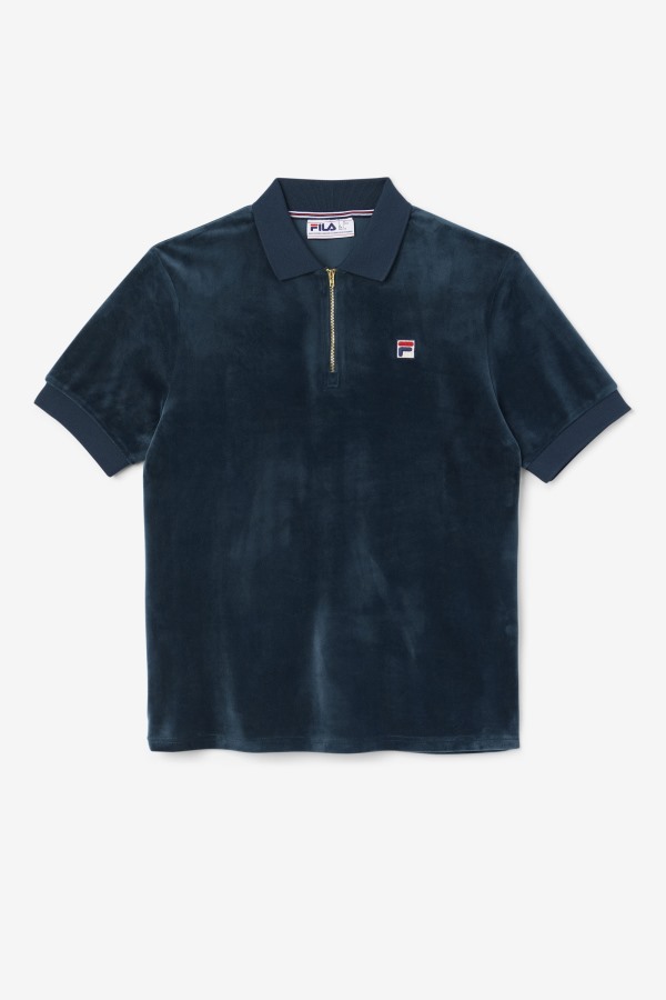 Teal Fila Outlets Devon Velour Polo