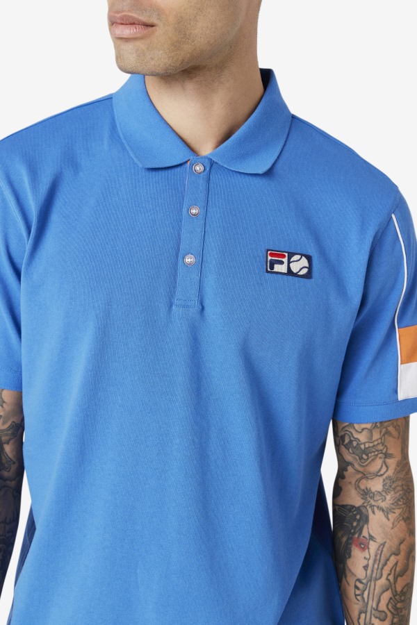 Strong Blue/White/Coral Rose Coda Polo Fila Outlets