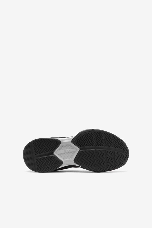 Kids\' Axilus Jr Fila Outlets Black/White/Metallic Silver