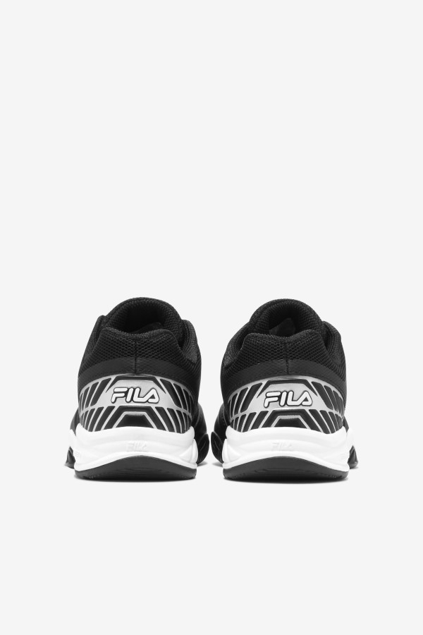 Kids\' Axilus Jr Fila Outlets Black/White/Metallic Silver