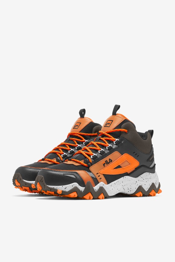 Black/Major Brown/Orange Fila Outlets Men\'s Oakmont Tr Mid
