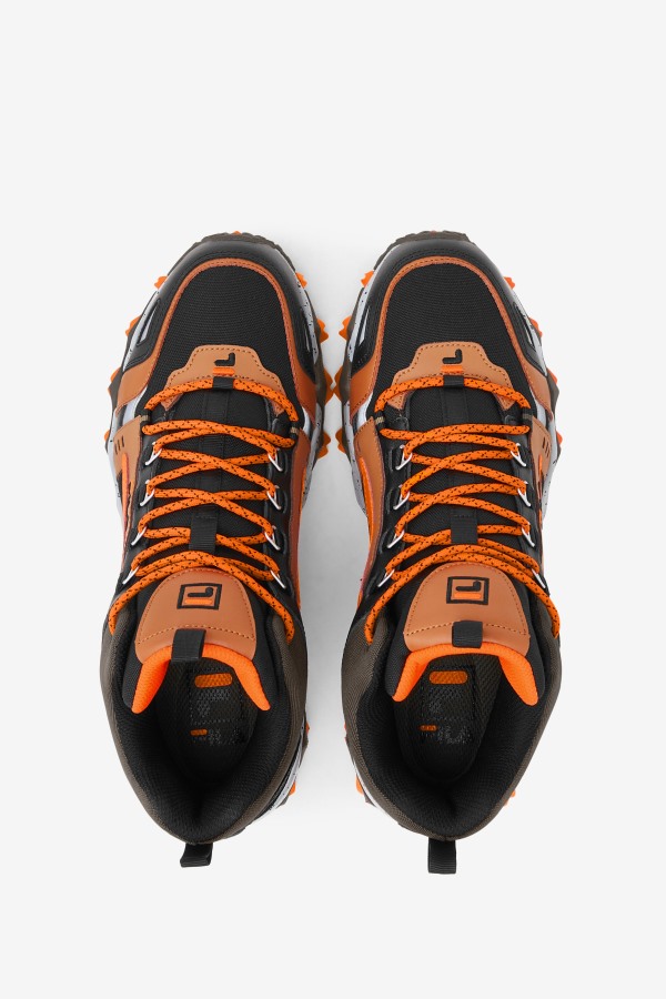 Black/Major Brown/Orange Fila Outlets Men\'s Oakmont Tr Mid
