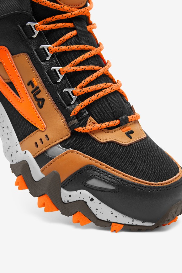 Black/Major Brown/Orange Fila Outlets Men\'s Oakmont Tr Mid