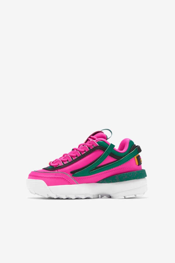 Fila Outlets Big Kids\' Disruptor 2 EXP Pink Glo/Green/Gold