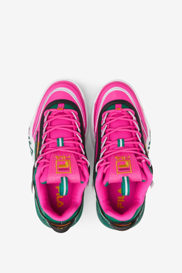 Fila Outlets Big Kids\' Disruptor 2 EXP Pink Glo/Green/Gold