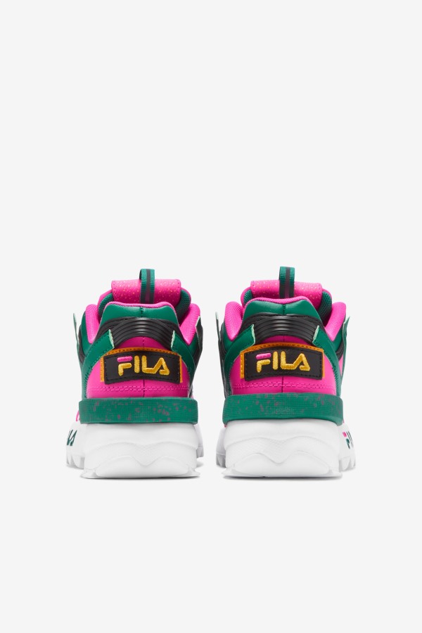 Fila Outlets Big Kids\' Disruptor 2 EXP Pink Glo/Green/Gold