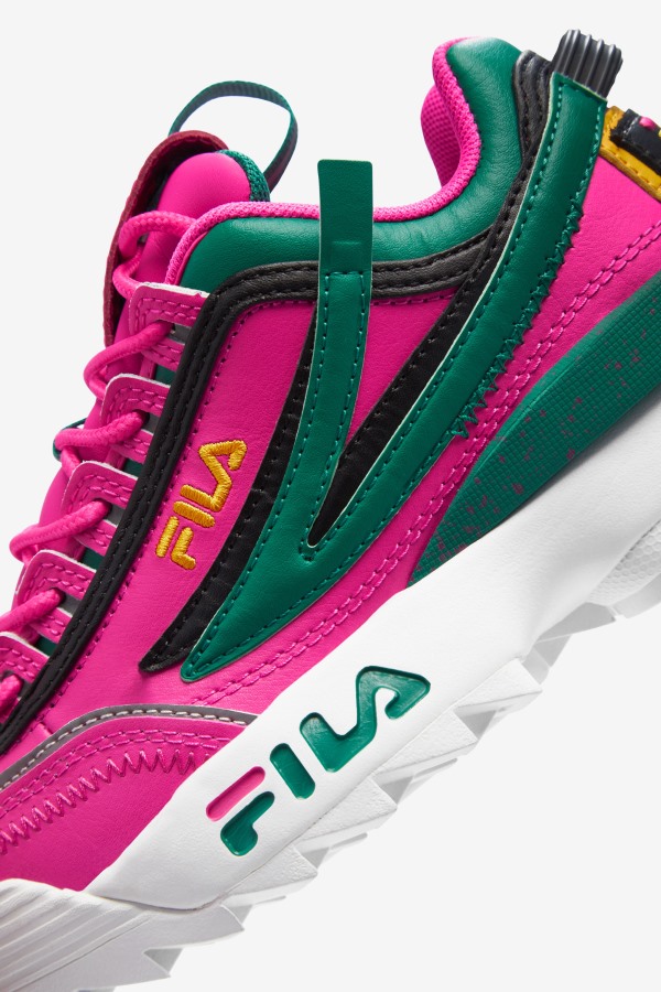 Fila Outlets Big Kids\' Disruptor 2 EXP Pink Glo/Green/Gold