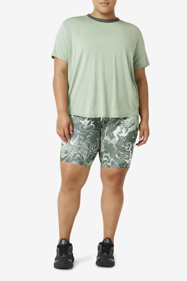 Fi-Lux Short Sleeve Top Basil/Thyme Fila Outlets