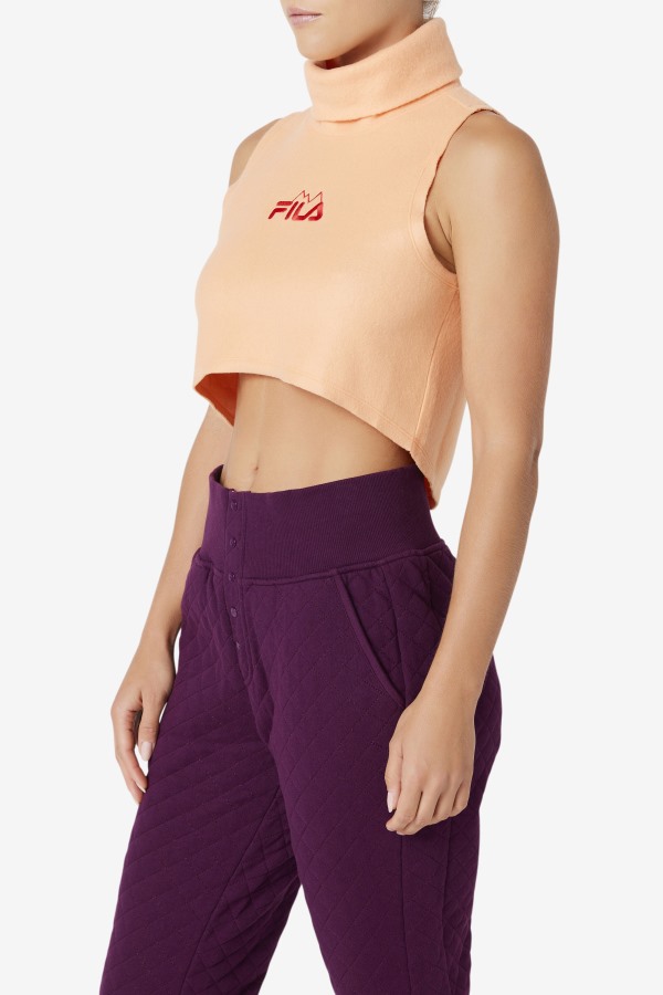 Eliana Cropped Neck Warmer Orange/Cayenne Fila Outlets