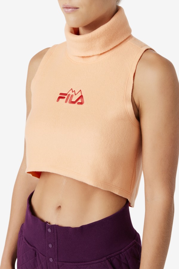 Eliana Cropped Neck Warmer Orange/Cayenne Fila Outlets