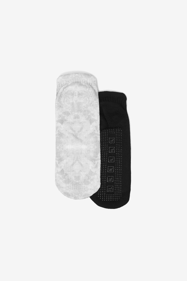 Women\'s Tie Dye Grip Sock 2-Pack Grey Multi Fila Outlets