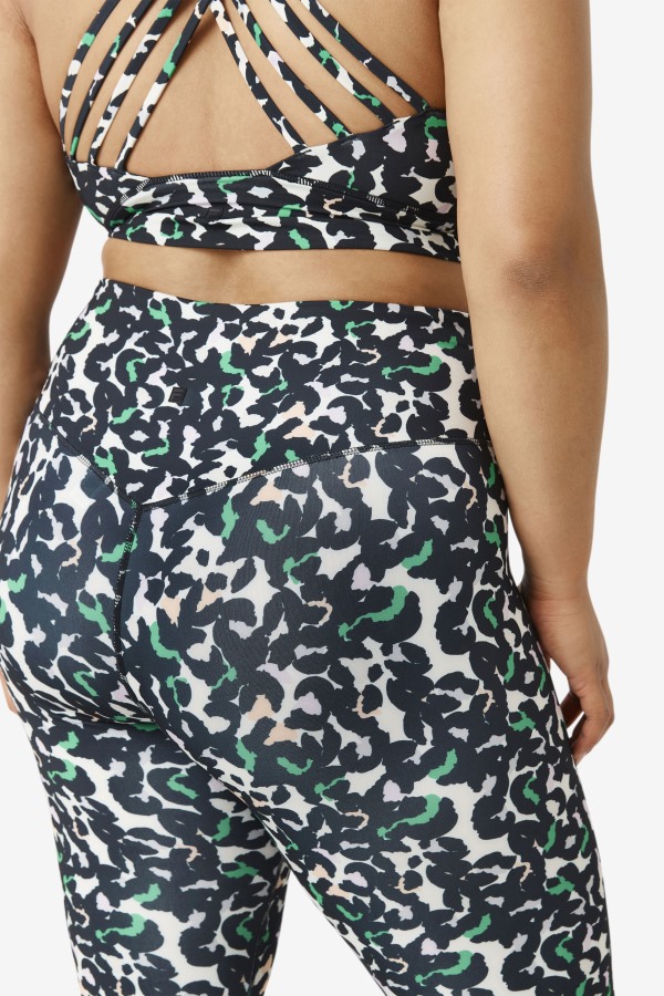 Forza Sleek 7/8 Leggings Fila Outlets Black Animal Print
