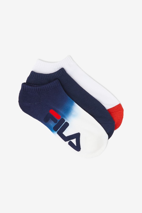 Fila Outlets Navy Women's Dip Dye No Show Sock 3-Pack