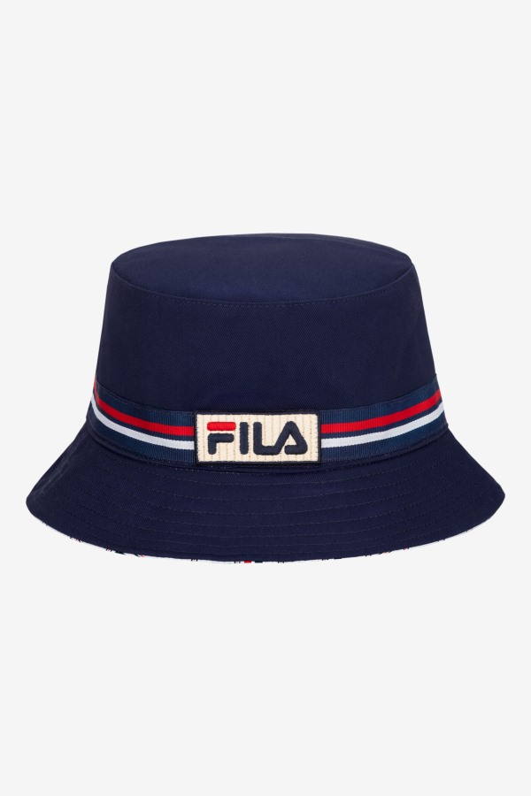 Peacoat Fila Outlets reversible bucket hat