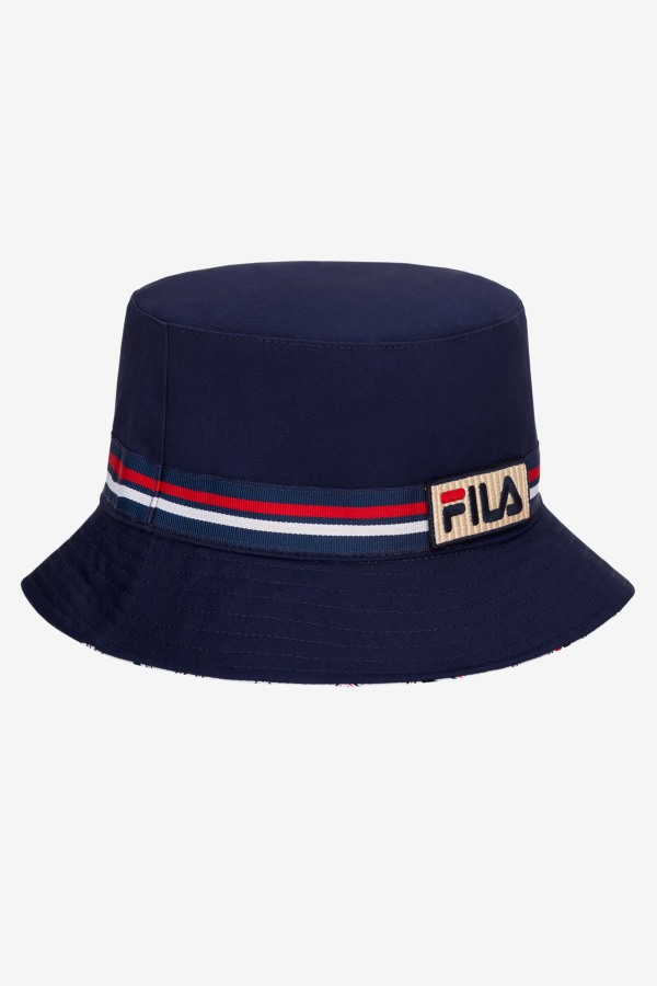 Peacoat Fila Outlets reversible bucket hat