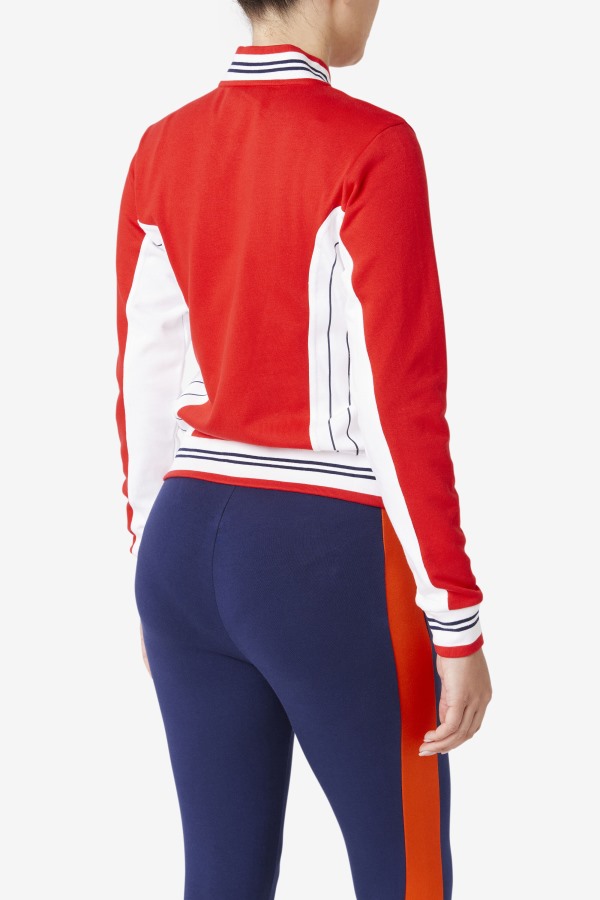 Fila Outlets Red/White/Navy settanta II jacket