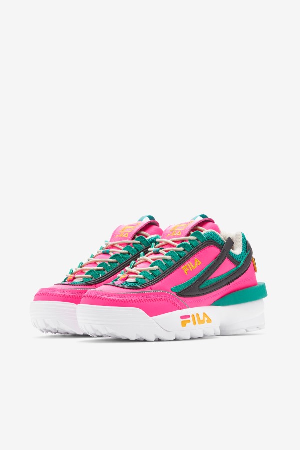 Women\'s Disruptor 2 EXP Fila Outlets Pink Glow/Gold/Gardenia