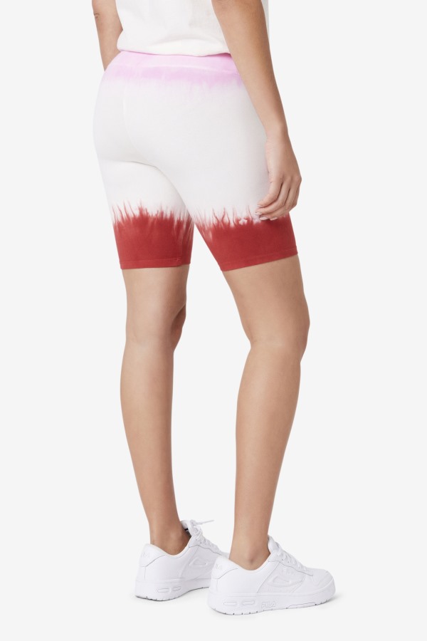 Taima Tie Dye Bike Short Fila Outlets Pirouette/White/Earth Red