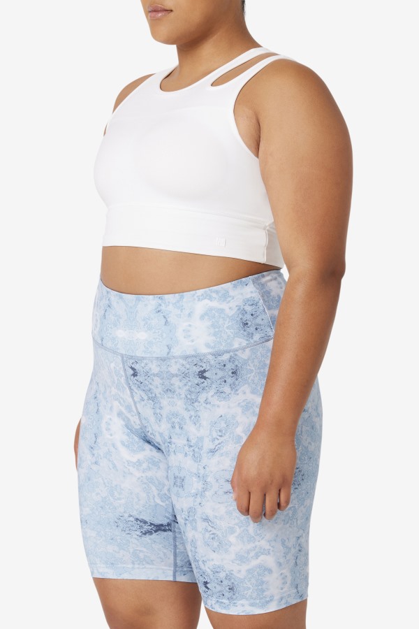 White Uplift Slice Crop Bra Top Fila Outlets